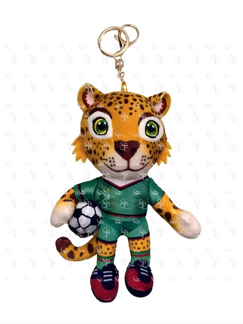 FIFA Soccer Leopard Mascot Plush Keychain
